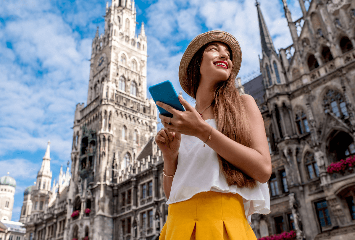 Tourists holding a map